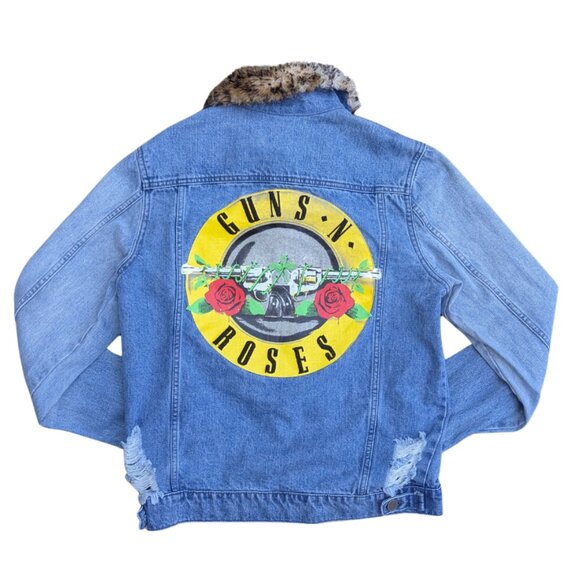 Guns N' Roses Denim Jacket for Women Size M - Picture 1 of 5